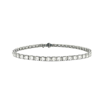 Channel Set Diamond Tennis Bracelet