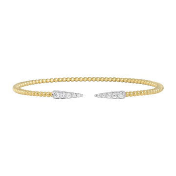Beaded Diamond Spike Cuff