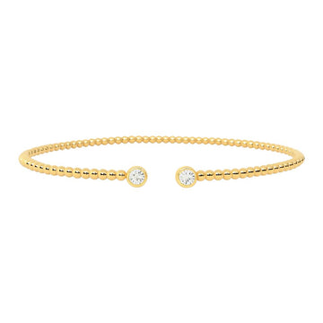 Beaded Diamond Open Cuff