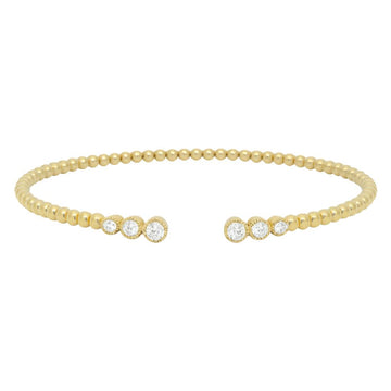 Beaded Diamond Open Cuff