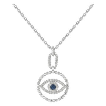 Sapphire Evil Eye Necklace