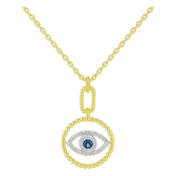 Sapphire Evil Eye Necklace