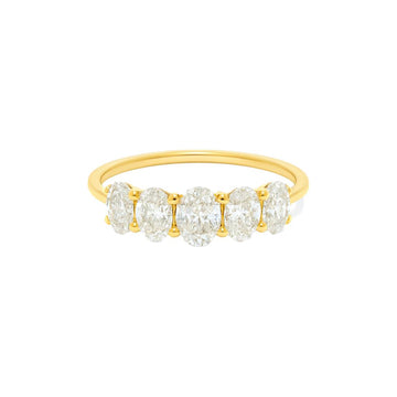 Five Oval Diamond Band