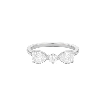 Double Pear Bow Ring
