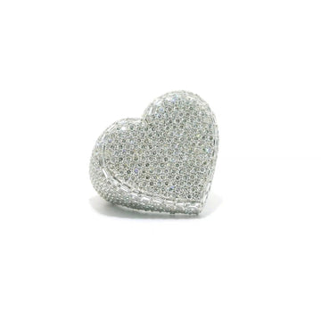 18K White Gold Diamond Heart Ring