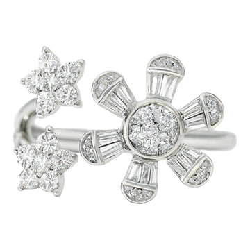 Diamond Floral Starburst Ring