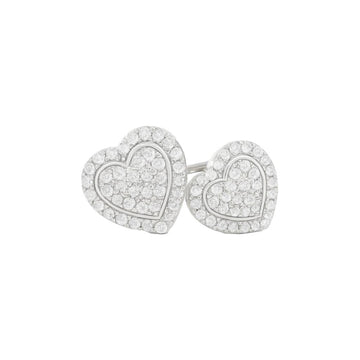 Double Heart Halo Ring