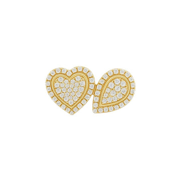 Diamond Heart & Pear Halo Ring