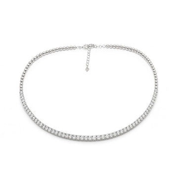 Beaded Diamond Tennis Choker Necklace