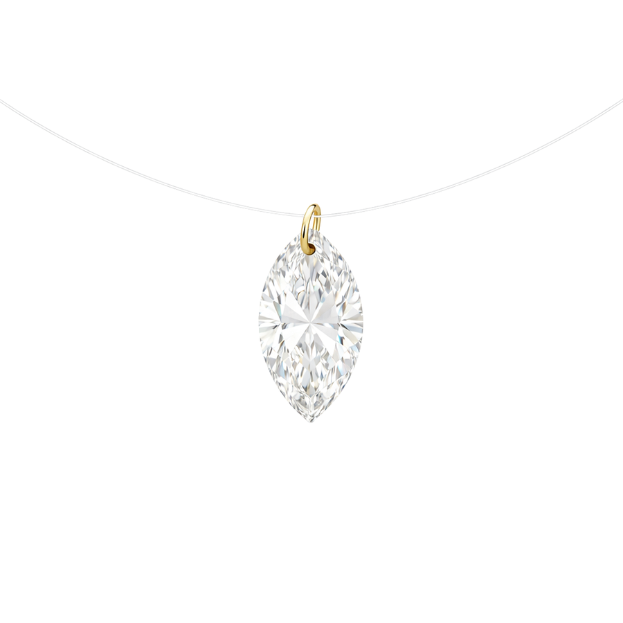 Floating Diamond Solitaire Necklace
