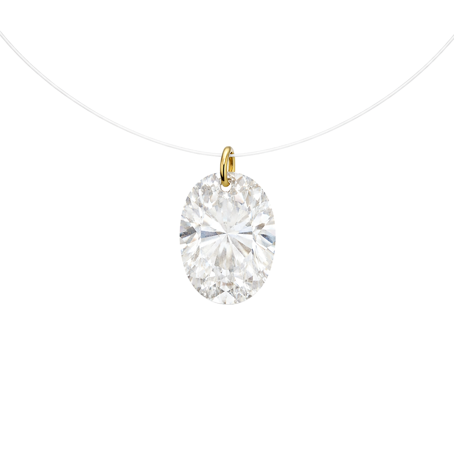 Floating Diamond Solitaire Necklace
