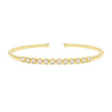 Beaded Diamond Cuff