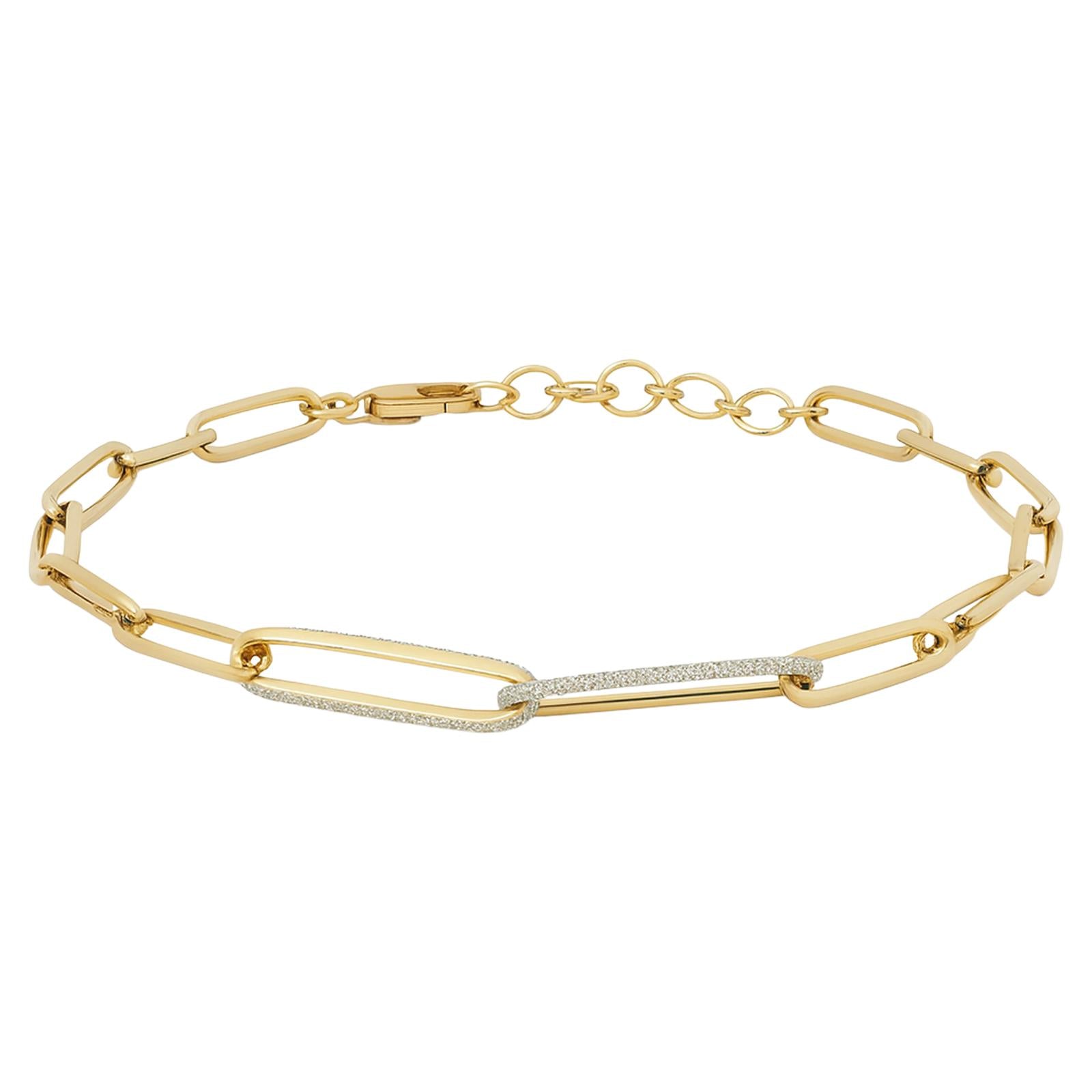 Textured Link Bar Bracelet