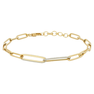 Textured Link Bar Bracelet