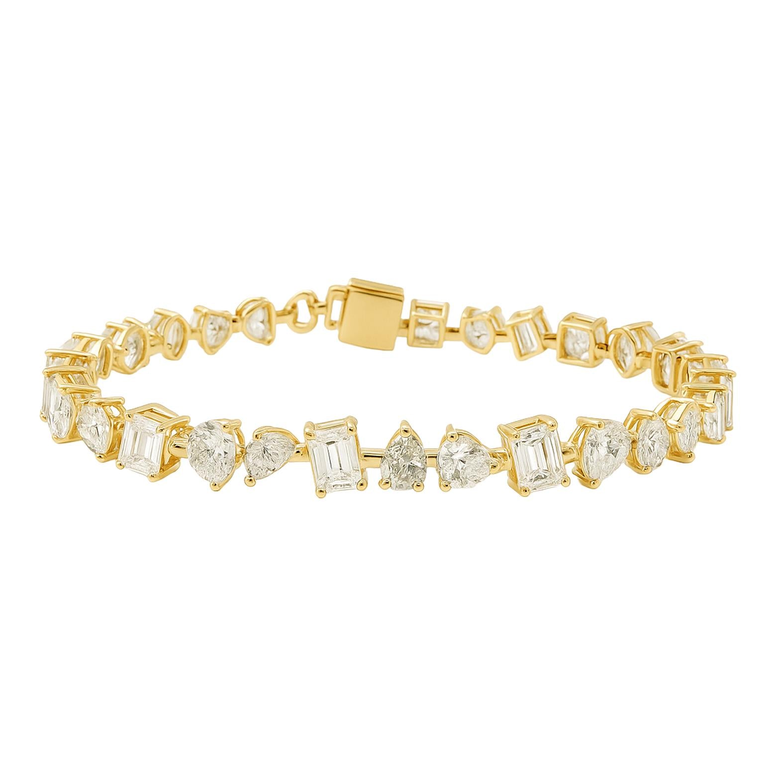 Lab Grown Multishape Bracelet