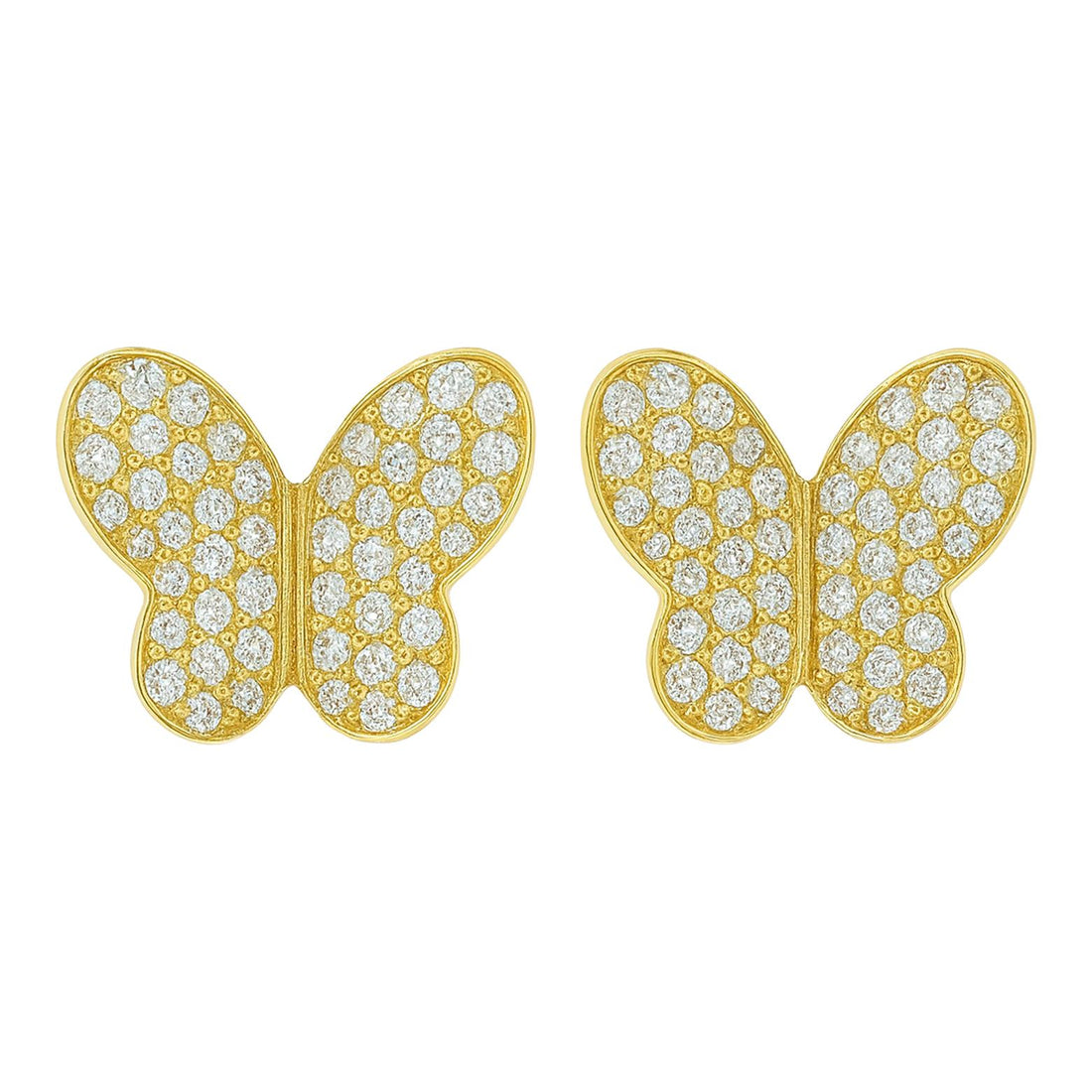 Diamond Butterfly Studs