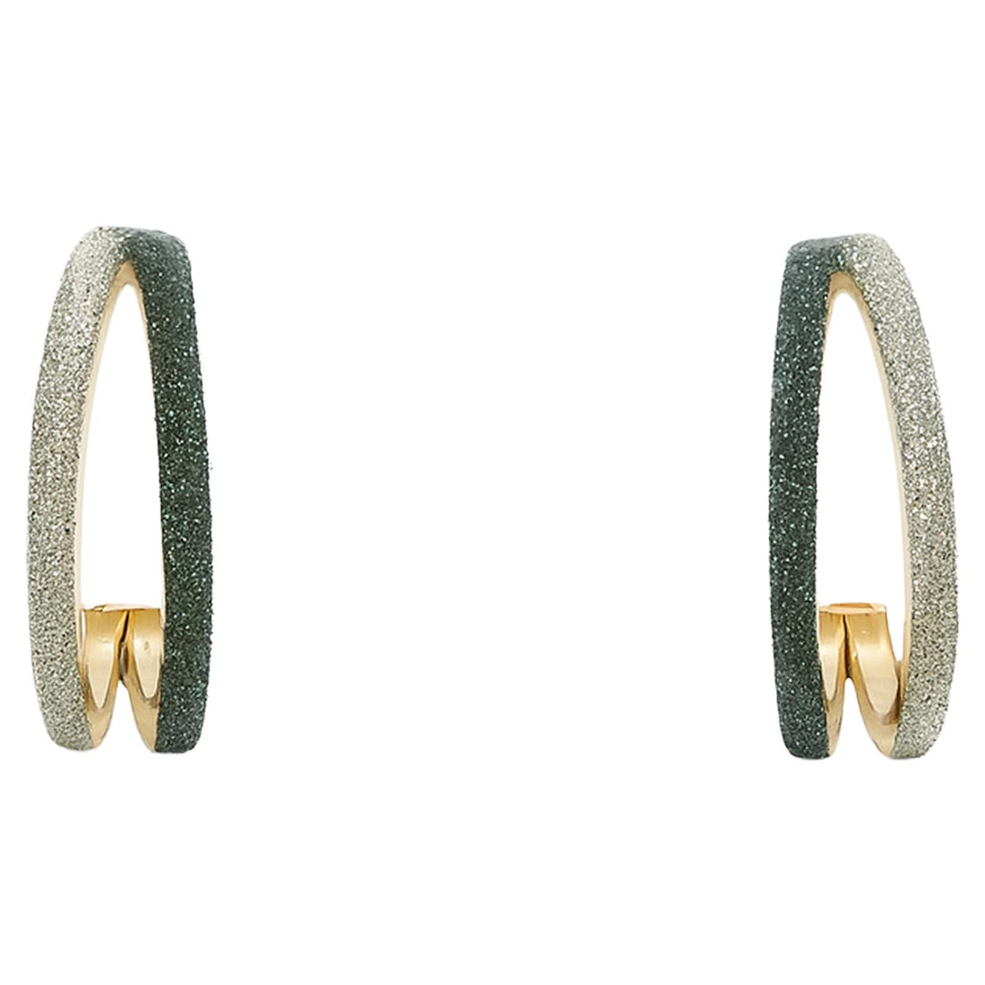 Sculpted Ombre Metal Hoop Earrings