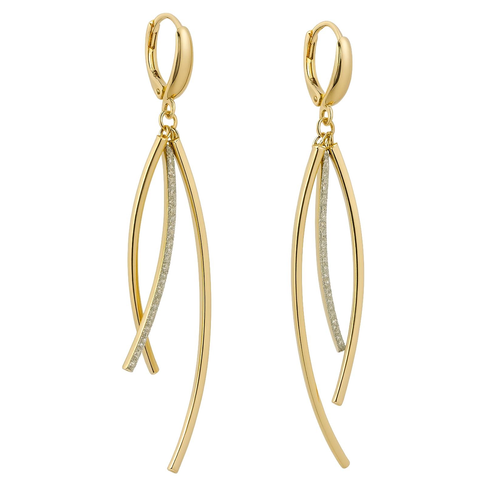 Sculpted Dual-Arc Drop Earrings