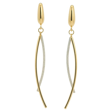 Sculpted Two-Tone Drop Earrings