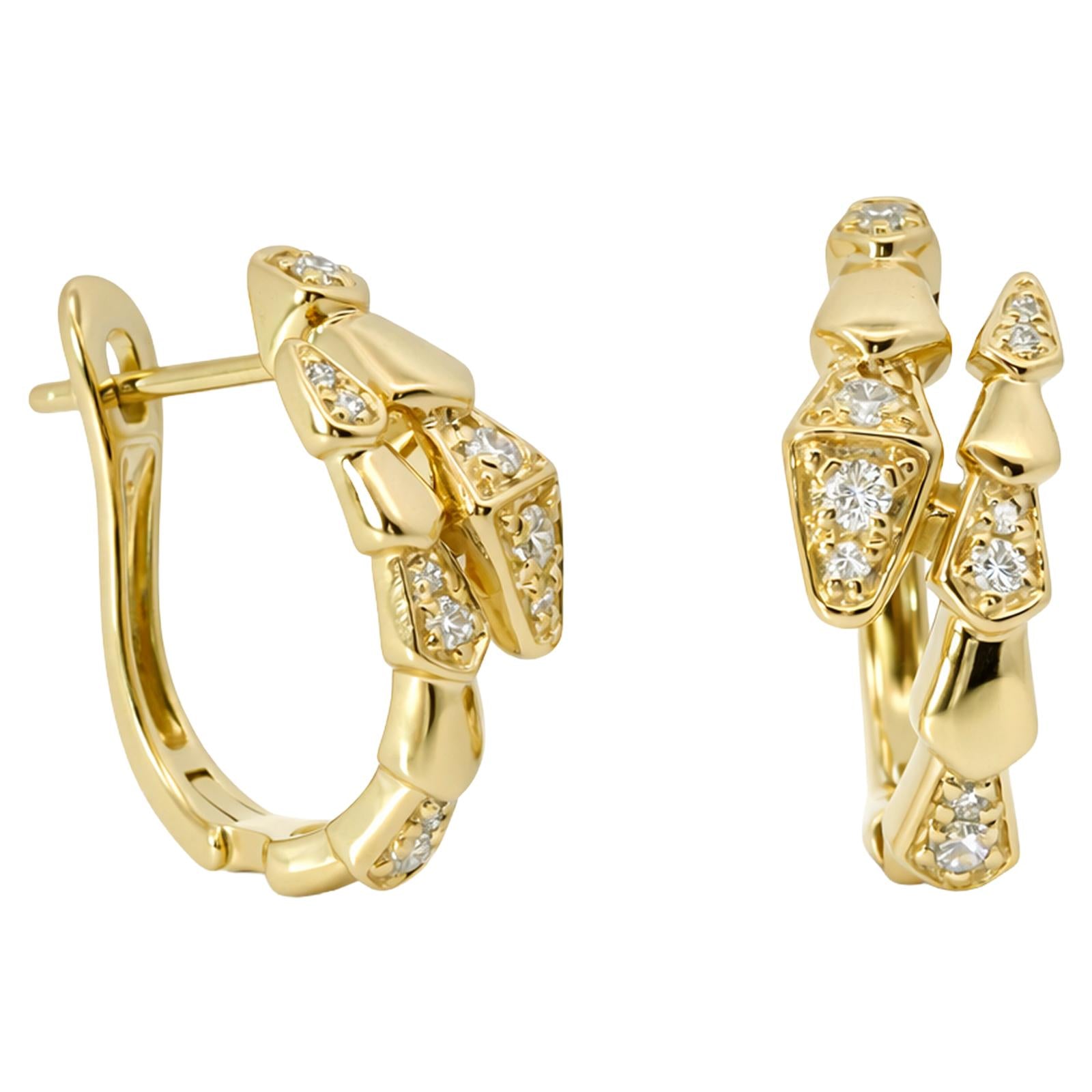 Geometric Diamond Hoop Earrings