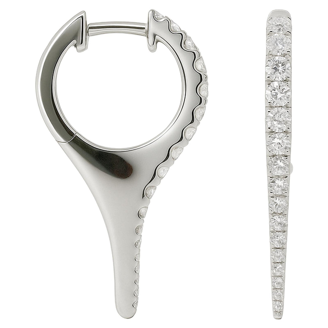 Tapered Diamond Spike Earrings