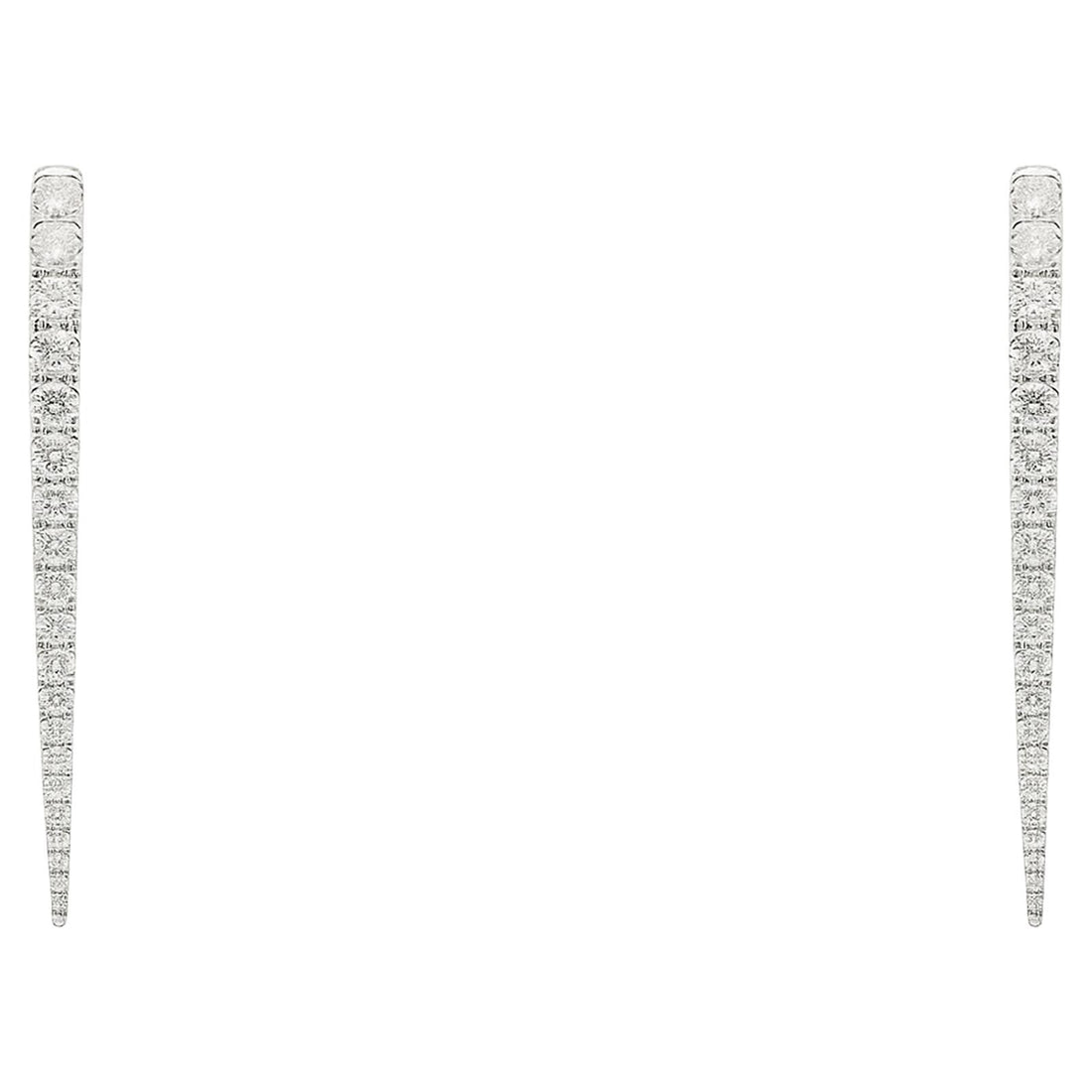 Tapered Diamond Spike Earrings