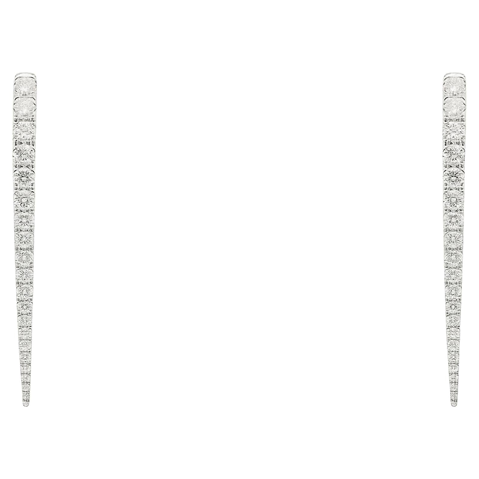 Tapered Diamond Spike Earrings