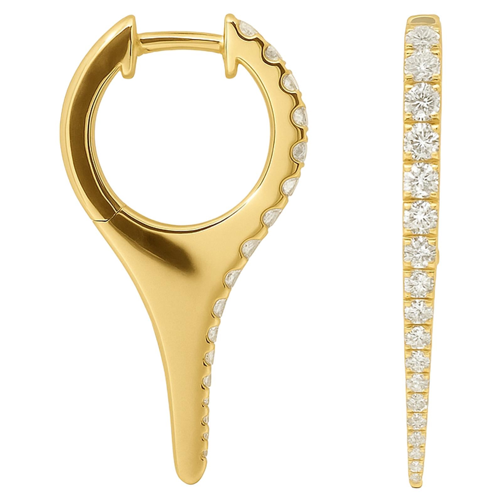 Tapered Diamond Spike Earrings