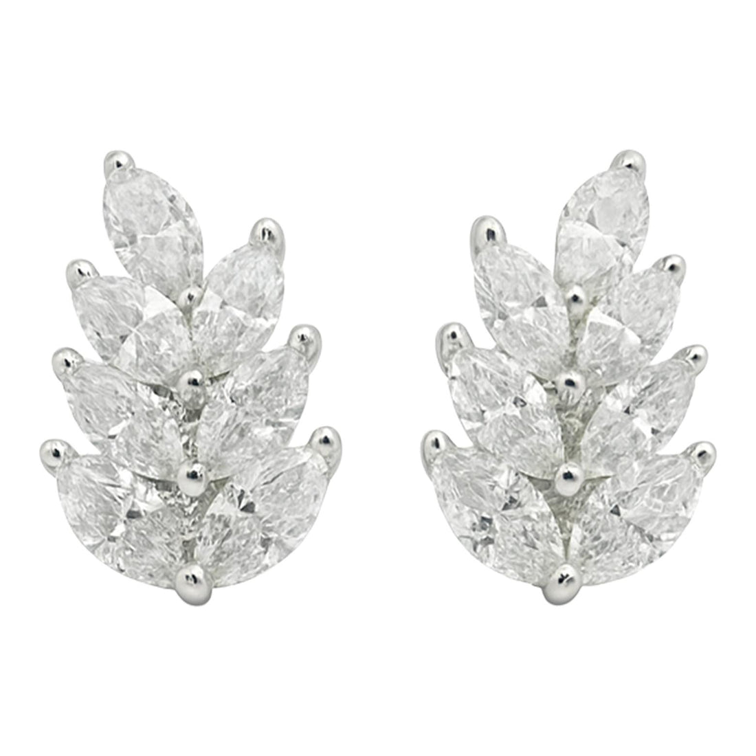 Marquise Cluster Diamond Earrings