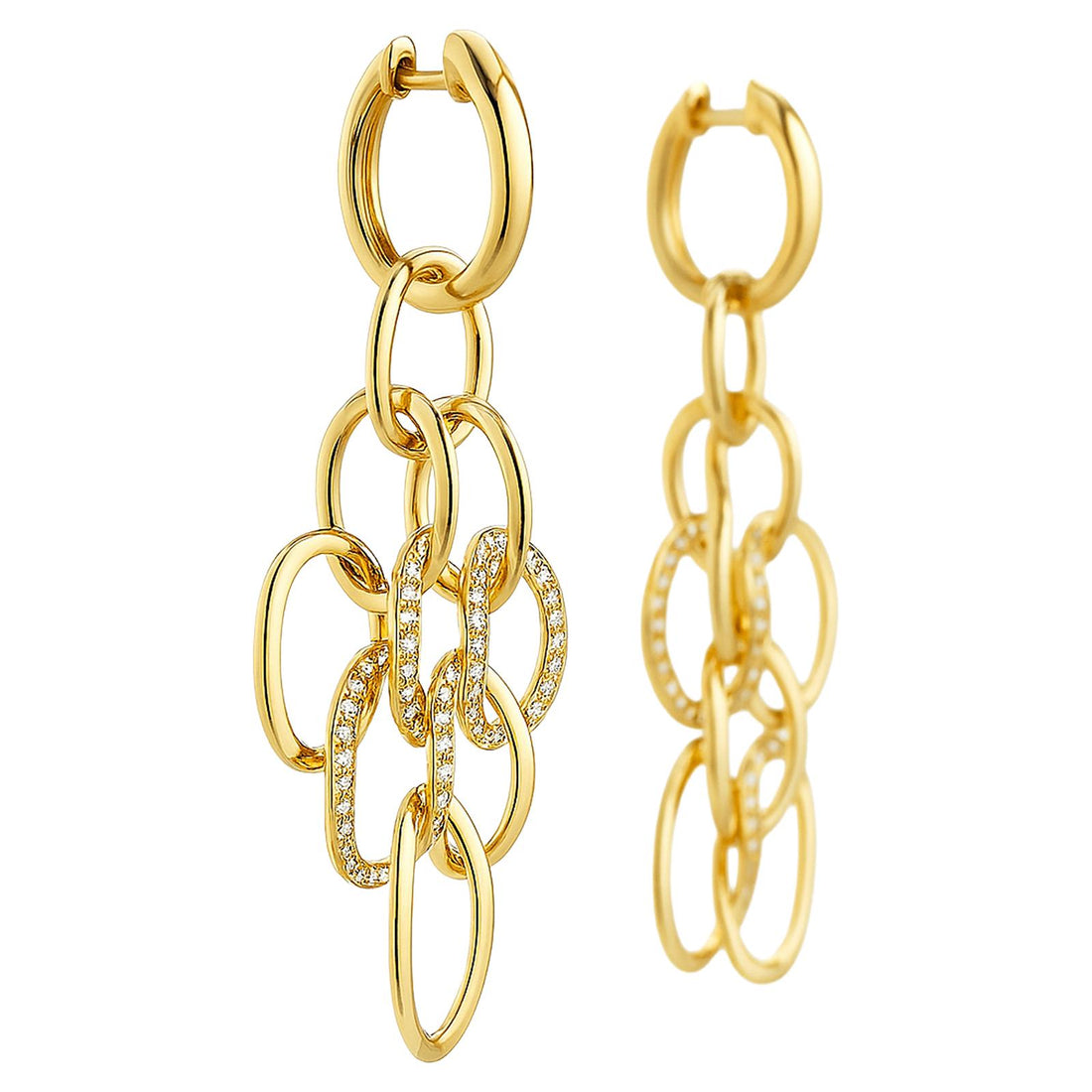 Floral Cascade Diamond Earrings