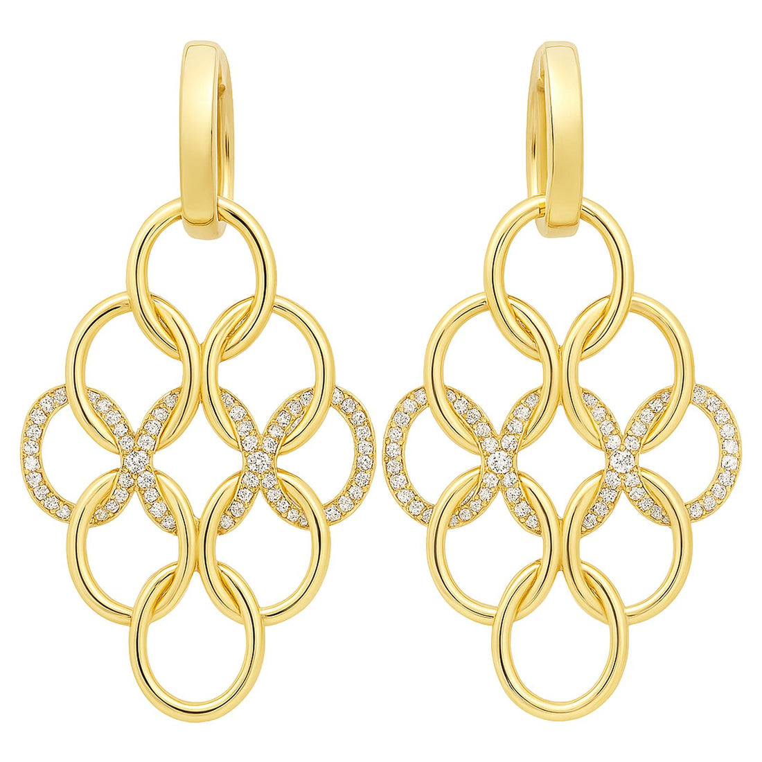 Floral Cascade Diamond Earrings
