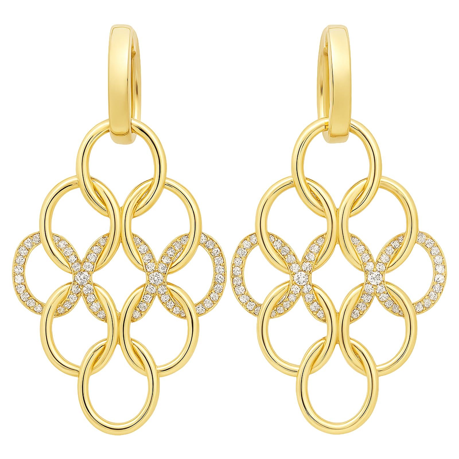 Floral Cascade Diamond Earrings