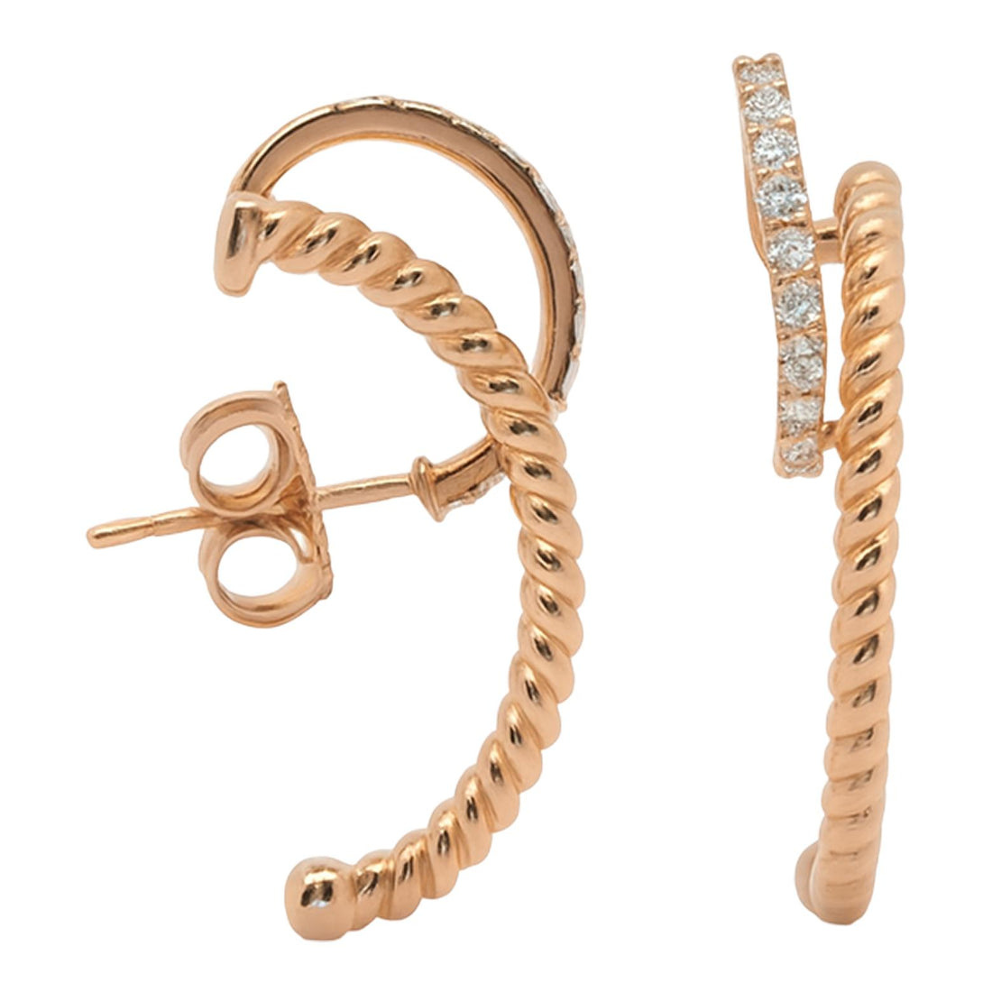 Twisted Diamond Hoops