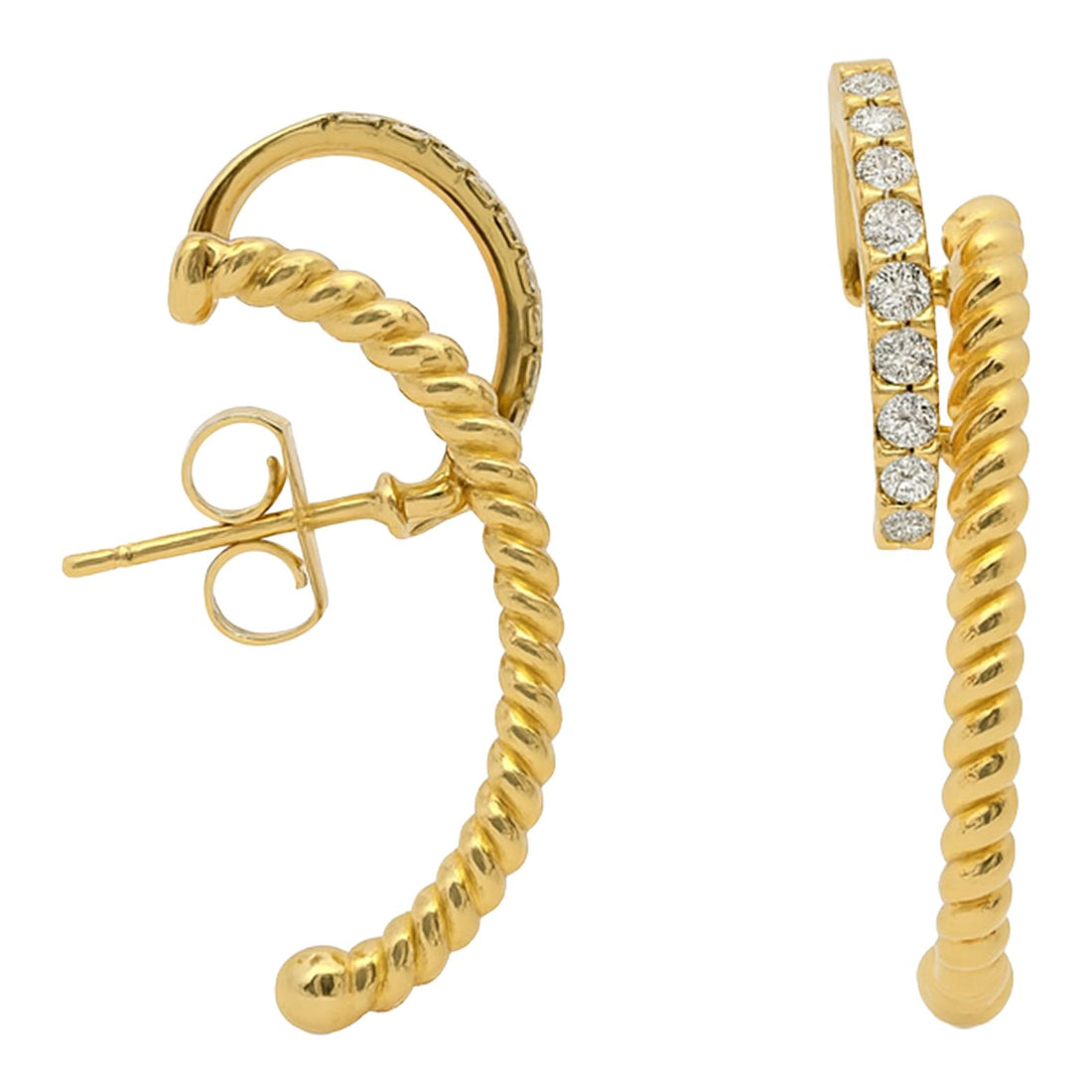 Twisted Diamond Hoops