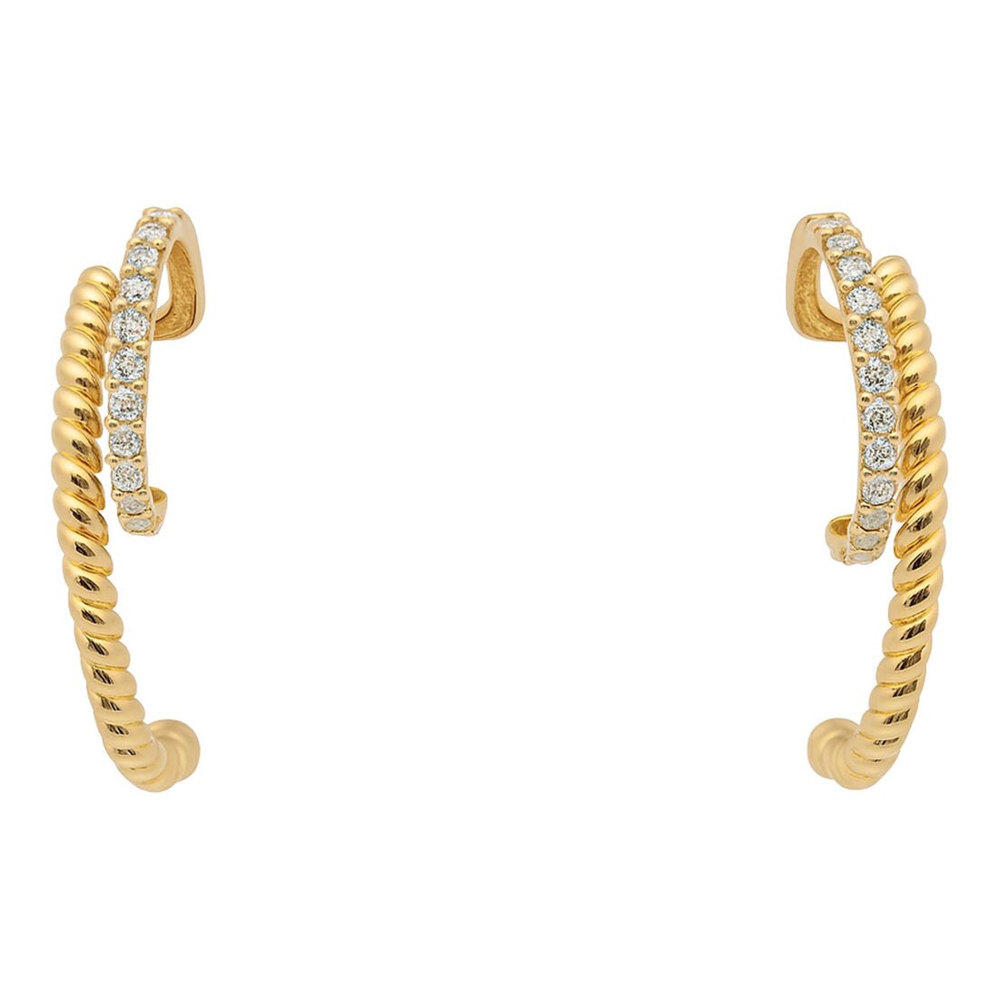 Twisted Diamond Hoops