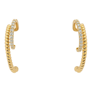 Twisted Diamond Hoops