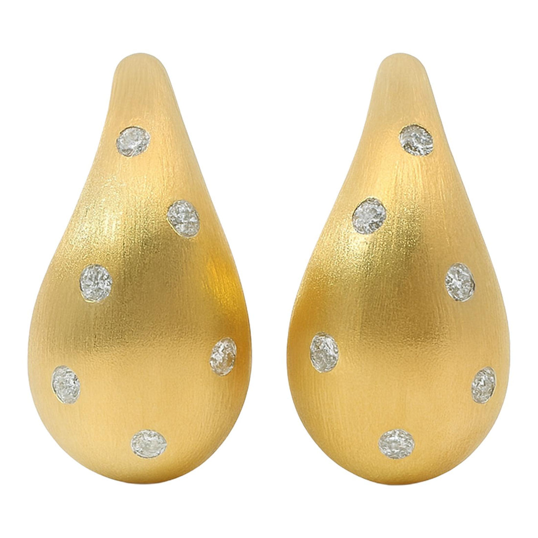 Satin Drop Diamond Earrings