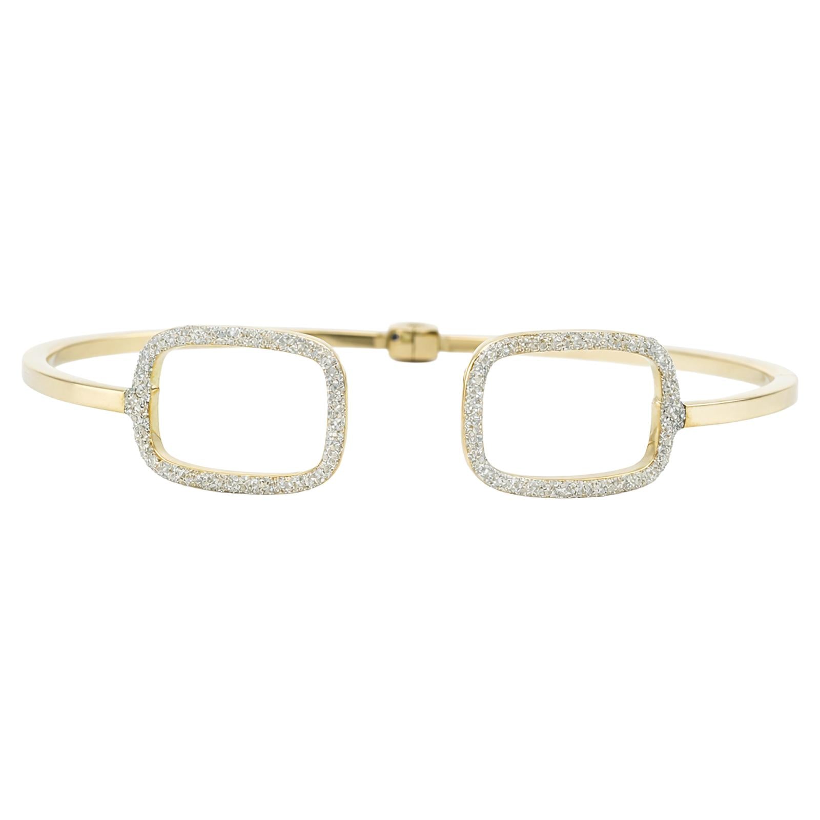 Diamond Dust Double Frame Bangle