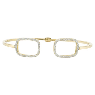 Diamond Dust Double Frame Bangle