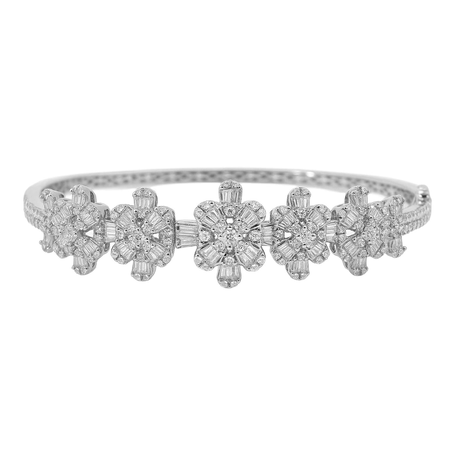Diamond Flower Cuff