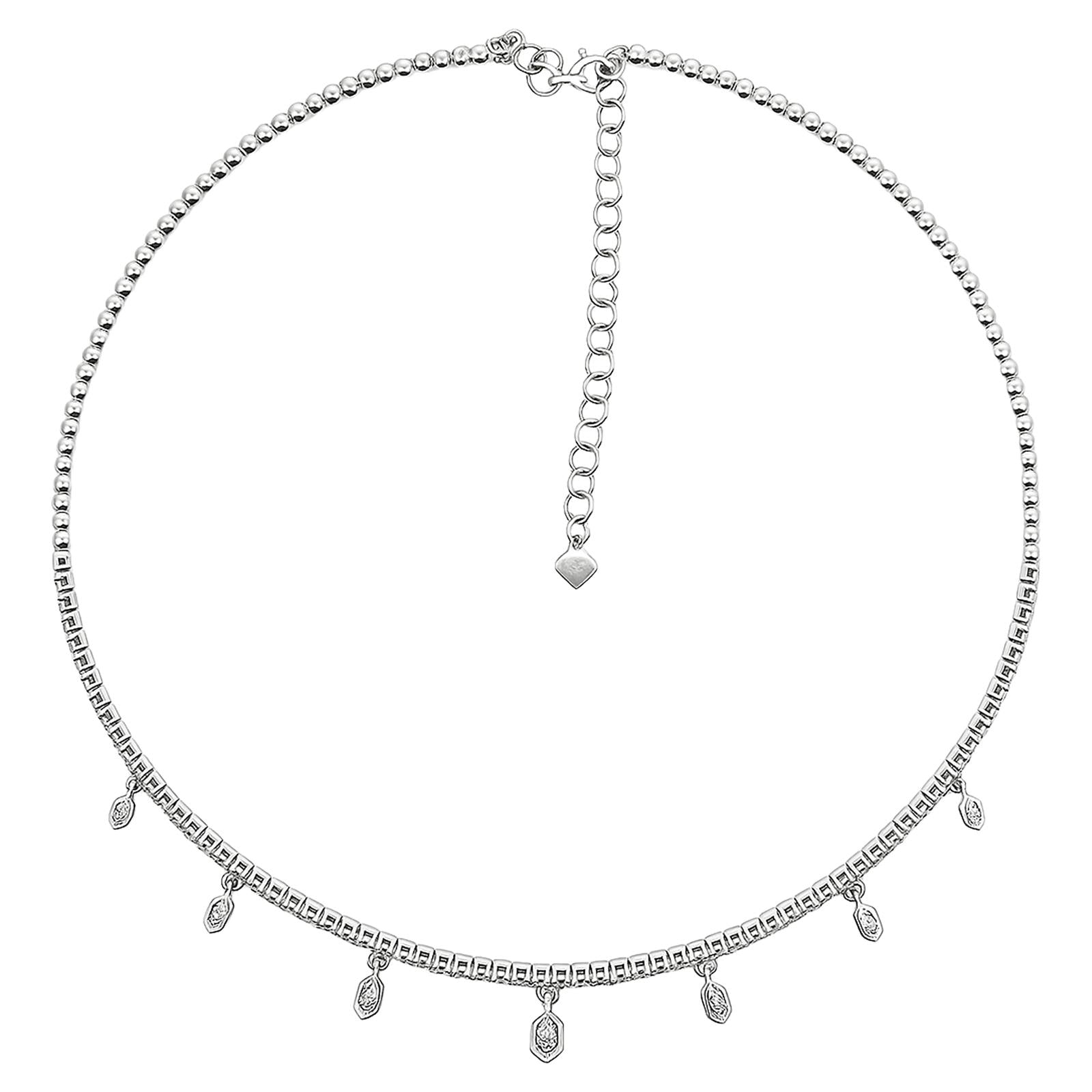 Diamond Charm Tennis Choker