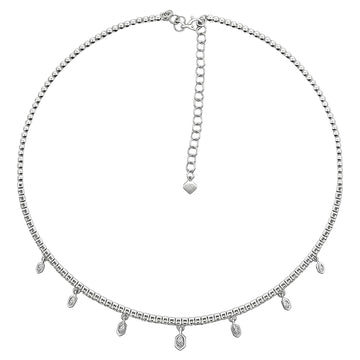 Diamond Charm Tennis Choker