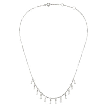 Mini Baguette Fringe Diamond Necklace