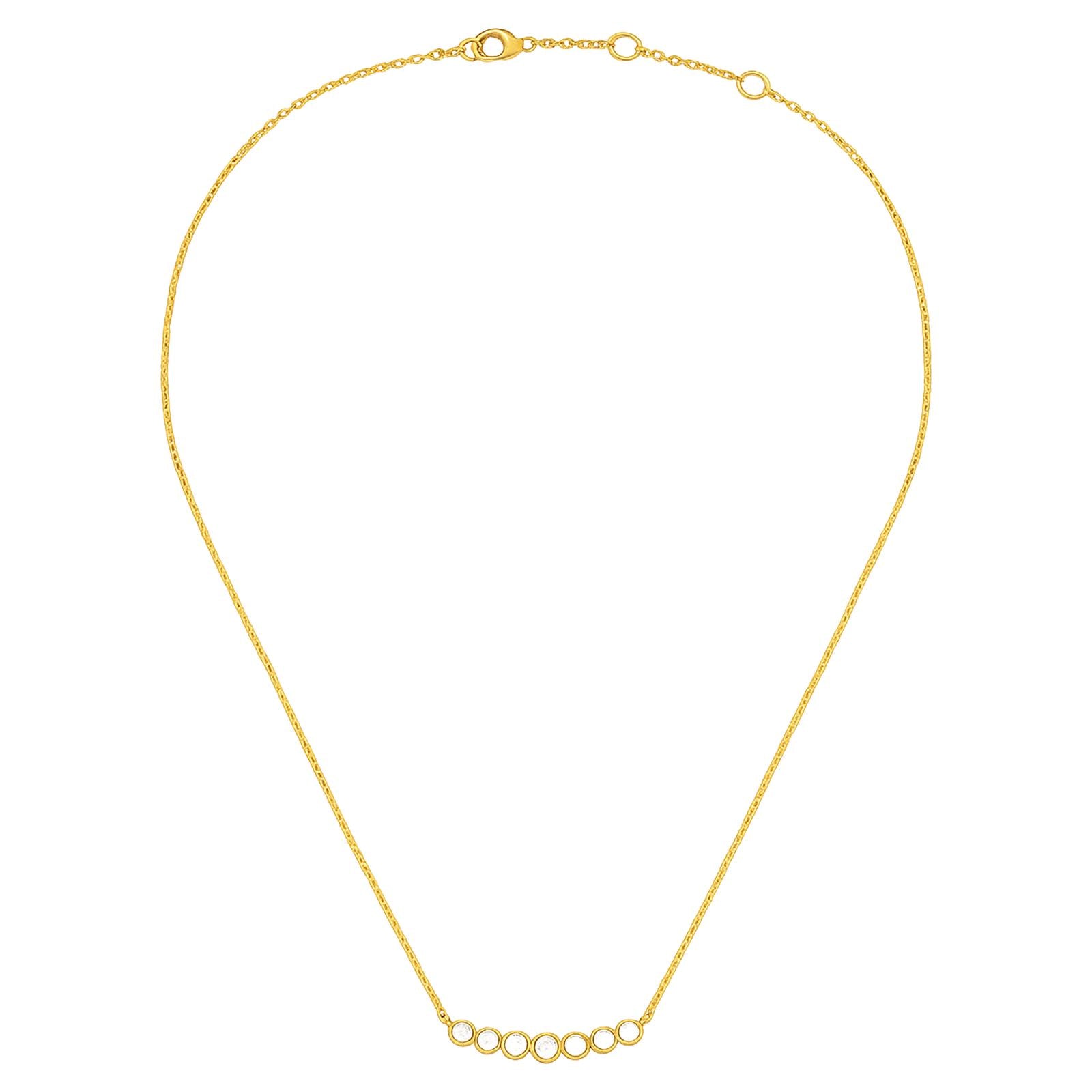 Bezel Graduated Diamond Necklace