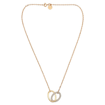 Diamond Dust Interlocking Circle Necklace