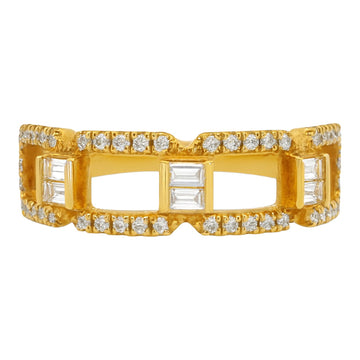 Diamond Baguette Link Ring