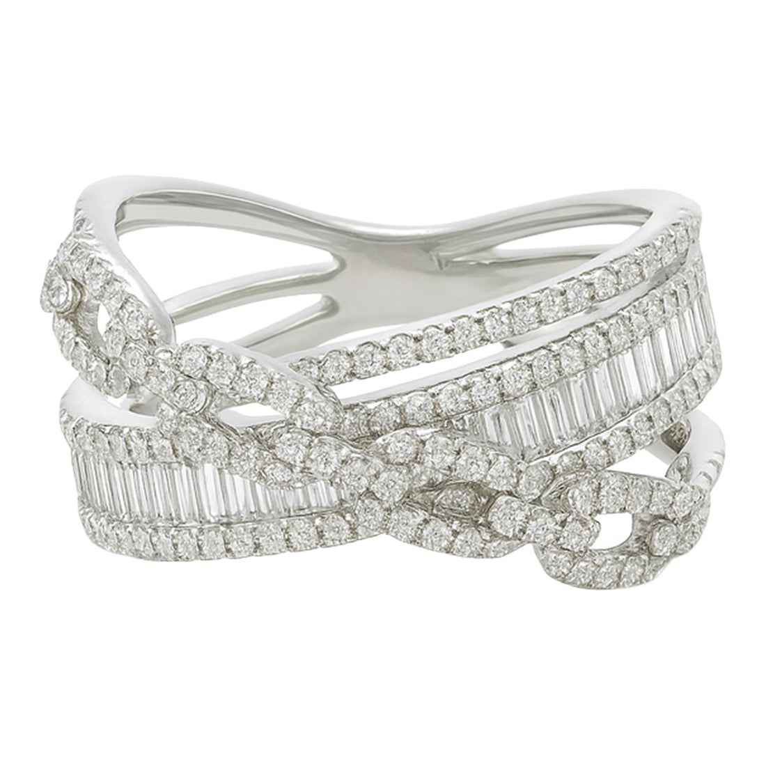 Diamond Baguette Link Ring