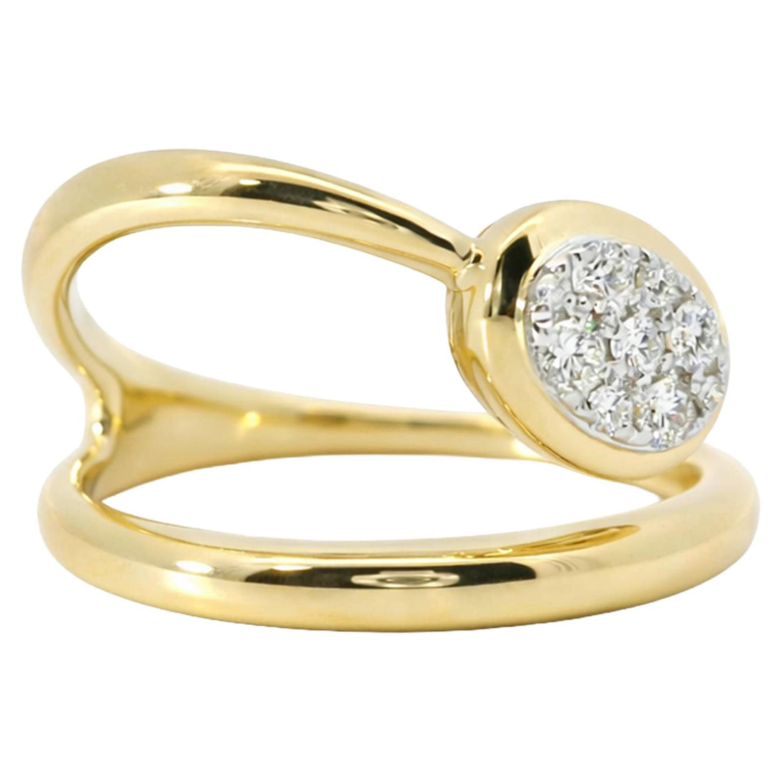 Oval Diamond Bezel Wrap Ring