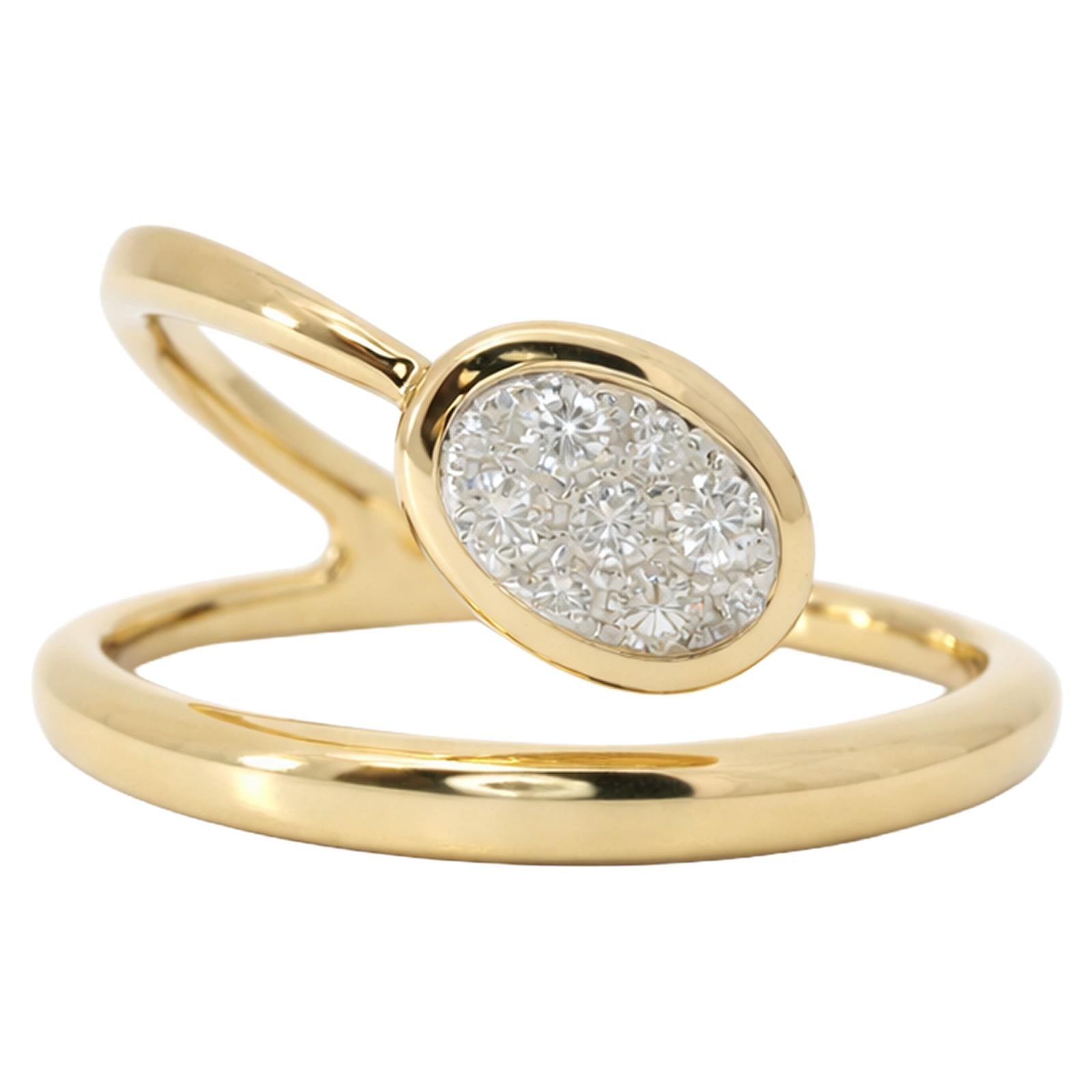 Oval Diamond Bezel Wrap Ring