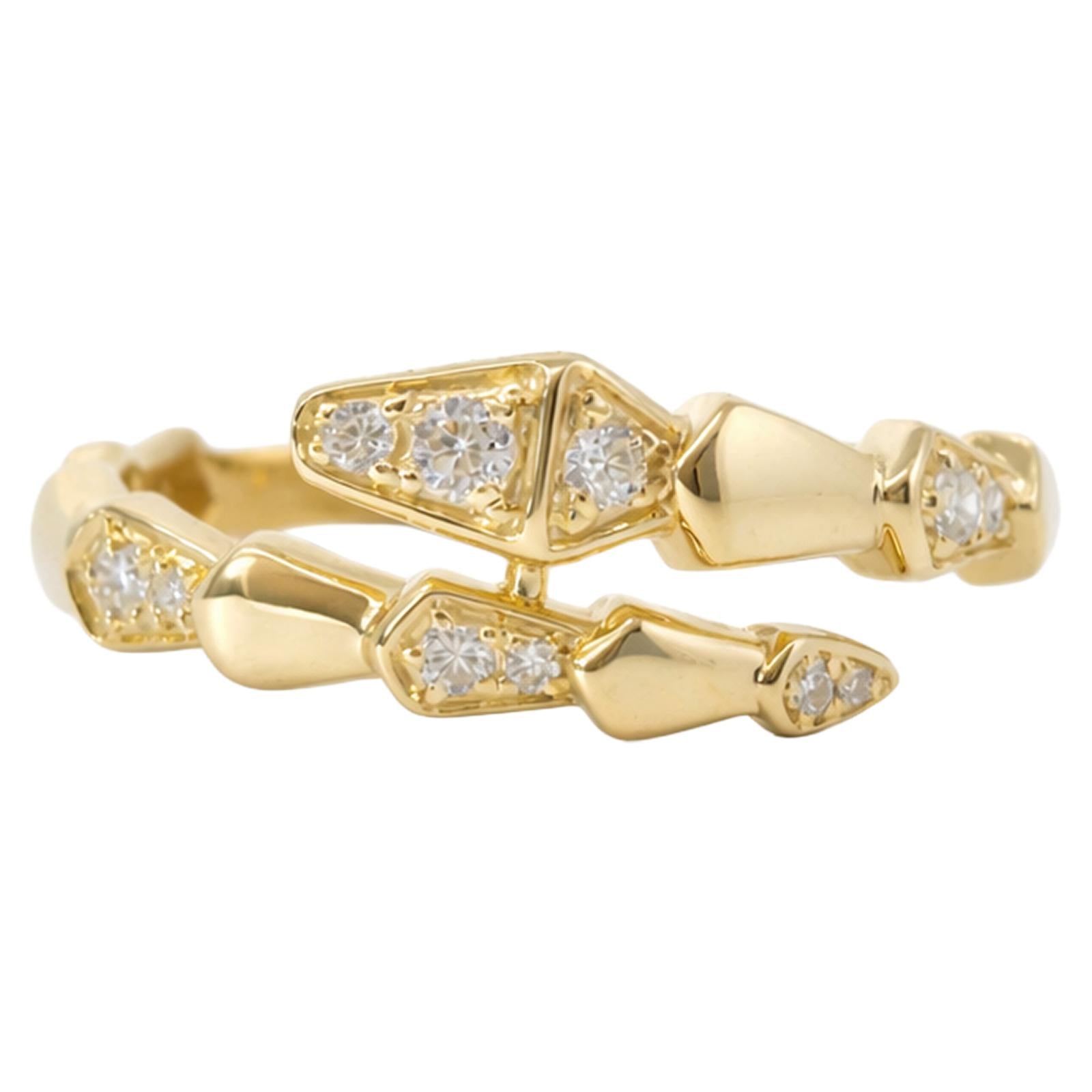 Geometric Diamond Open Ring